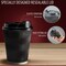 Insulated Disposable Coffee Cups with Lids & Straws 12 oz, 100 Packs - Paper Cups for Hot Beverage Drinks To Go Tea Coffee Home Office Car Coffee Shop Party (Black)